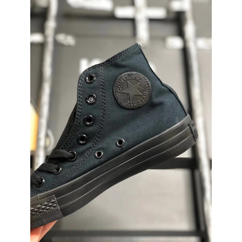 Converse High-Low Top Men's and Women's Pure Black Classic 1Z635 1Z588