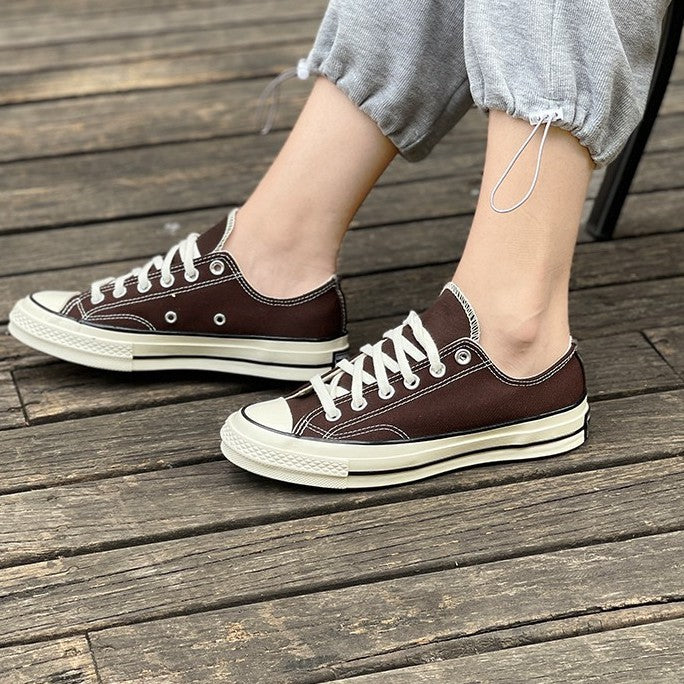 Converse1970S Brown Brown High-Top Low-Top Canvas Shoes170551C 170554C