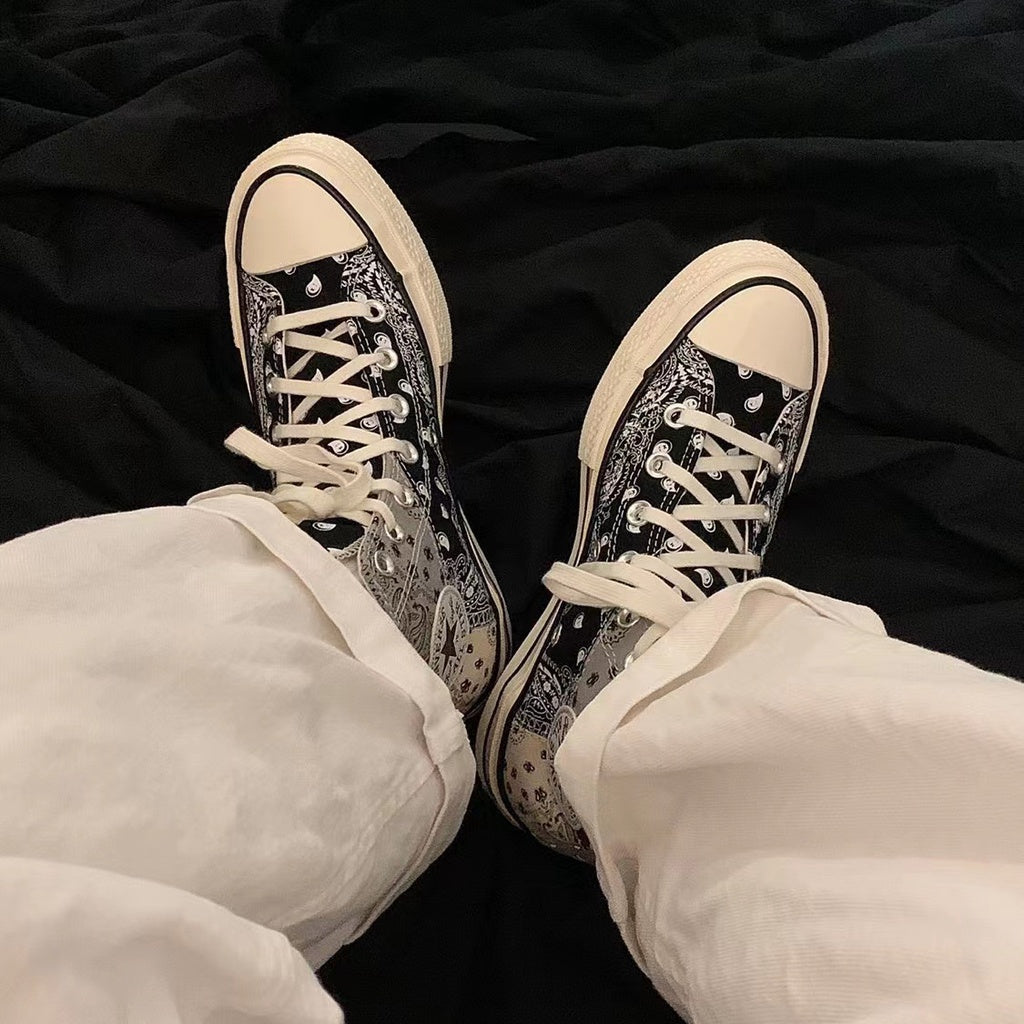 Converse Offspring Paisley X converse pathwork chuck 1970s stitching cashew flower high-top canvas shoes unisex